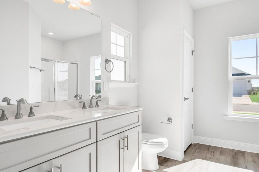 Furnished interior view inside a new home in The Bluffs at Lafayette, Freeport (Image 7).