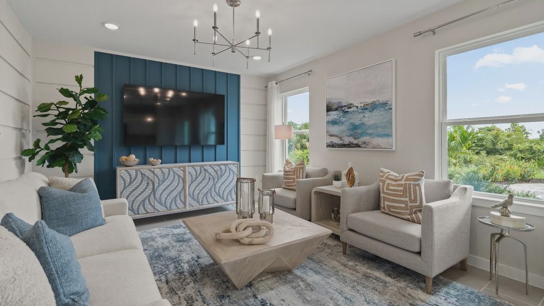 Furnished interior view inside a new home in Willowbrook North, Winter Haven (Image 26). Furnished interior view inside a new home in Willowbrook North, Winter Haven (Image 26).
