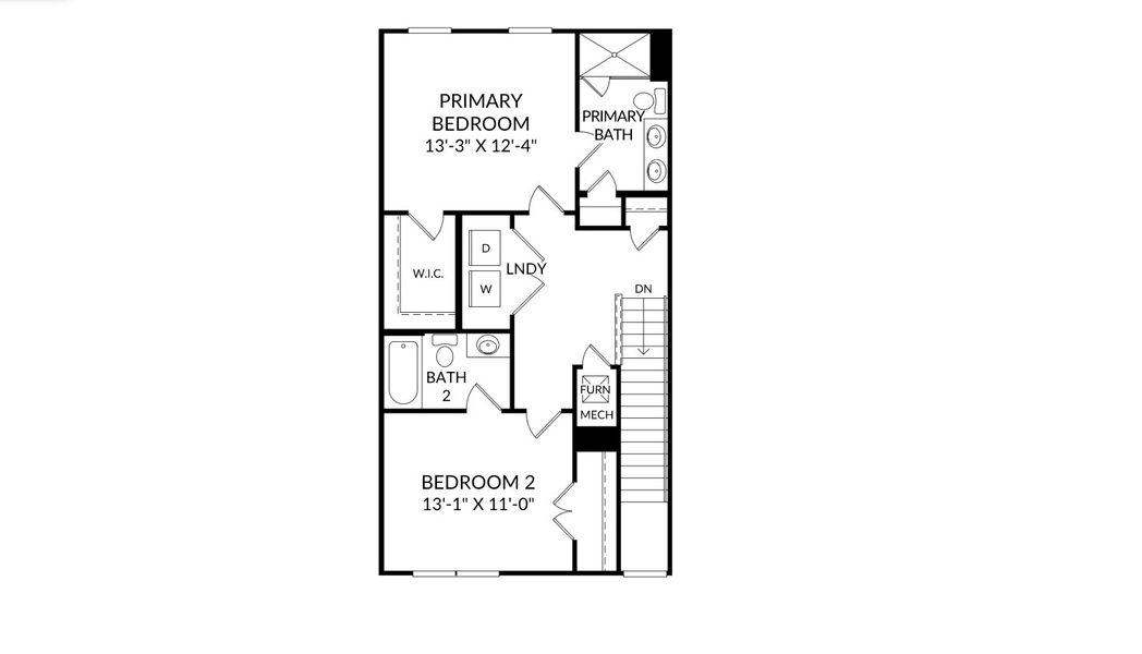 2D floor plan layout of this home in Westchase Station, Tampa, FL (Image 4).