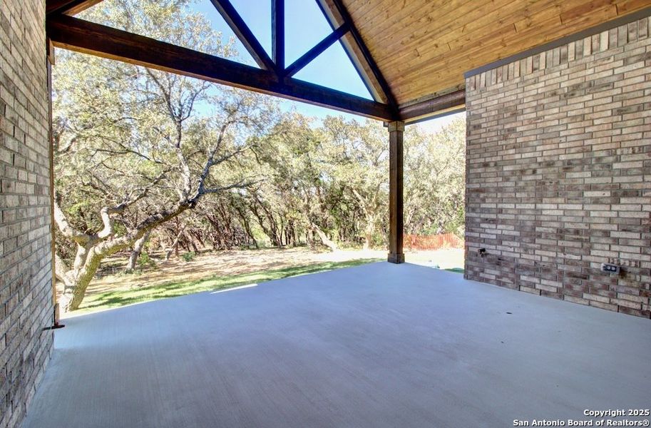 Exterior details and patio area of a home in Verandas at the Rim, San Antonio (Image 2). Exterior details and patio area of a home in Verandas at the Rim, San Antonio (Image 2).