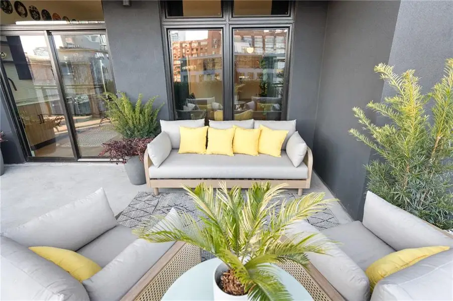 Exterior details and patio area of a home in , Atlanta (Image 22).