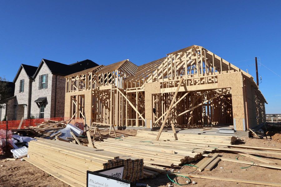 In-progress construction of a new home in Dunham Pointe, Cypress, TX (Image 36). In-progress construction of a new home in Dunham Pointe, Cypress, TX (Image 36).