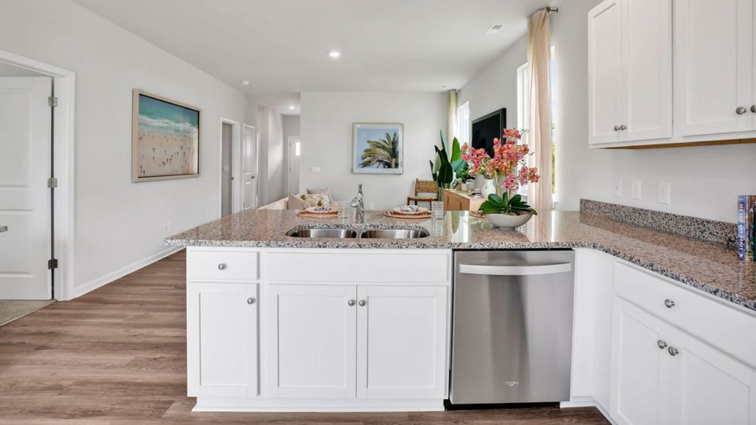 Representative furnished interior of a home built from the LEWIS by D.R. Horton in The Cottages at Blake Farm, Wilmington (Image 23).