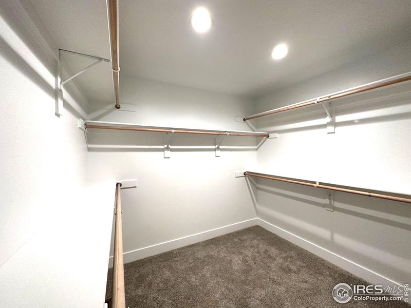 Large main bedroom walk in closet