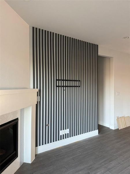 Accent wall with TV mount