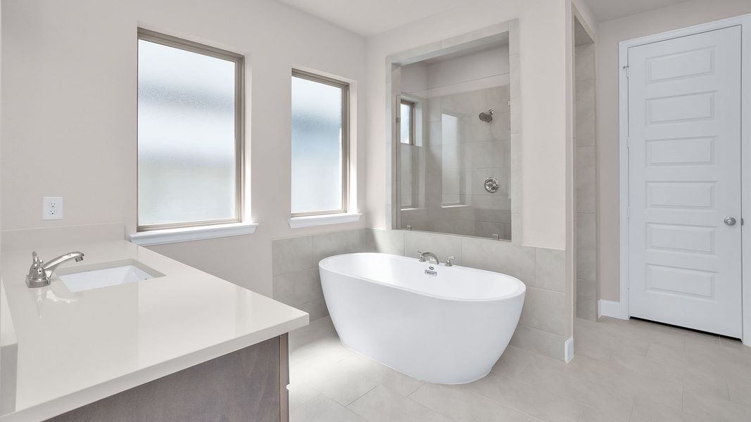Furnished interior view inside a new home in The Highlands, Porter (Image 10).