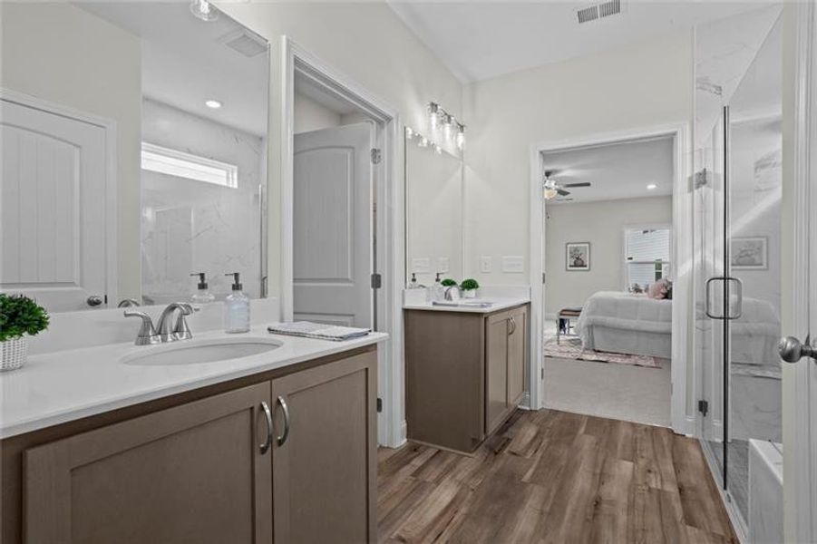 Furnished interior view inside a new home in Stratford at NatureWalk, Dallas (Image 18).