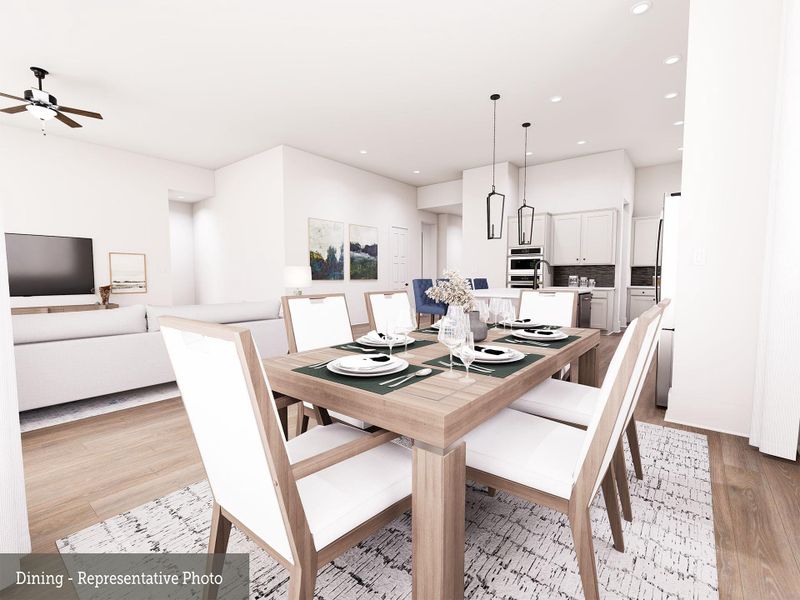 EXAMPLE PHOTO: Spacious Dining area open to Living and Kitchen EXAMPLE PHOTO: Spacious Dining area open to Living and Kitchen