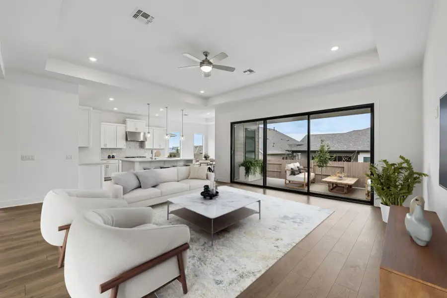 Furnished interior view inside a new home in Silverleaf, Cedar Creek (Image 9).