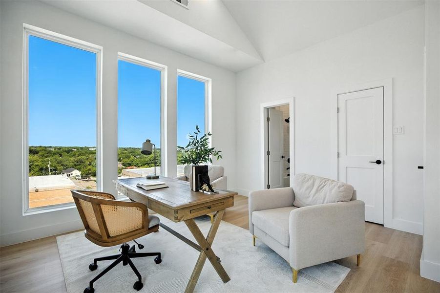 Furnished interior view inside a new home in , Dallas (Image 13).