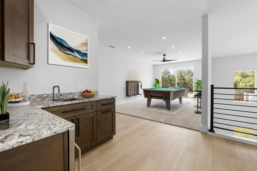 Furnished interior view inside a new home in , Leander (Image 29). Furnished interior view inside a new home in , Leander (Image 29).