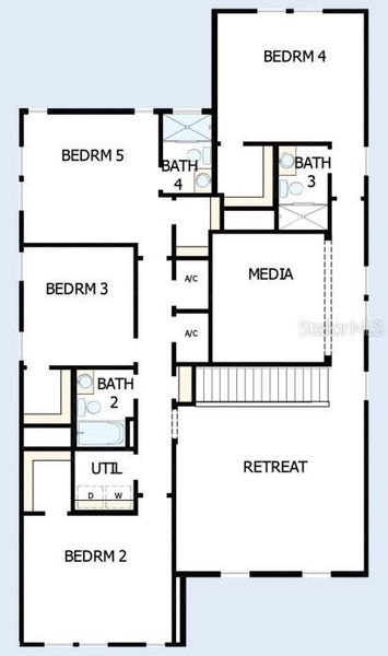 2D floor plan layout of this home in , Tampa, FL (Image 2). 2D floor plan layout of this home in , Tampa, FL (Image 2).