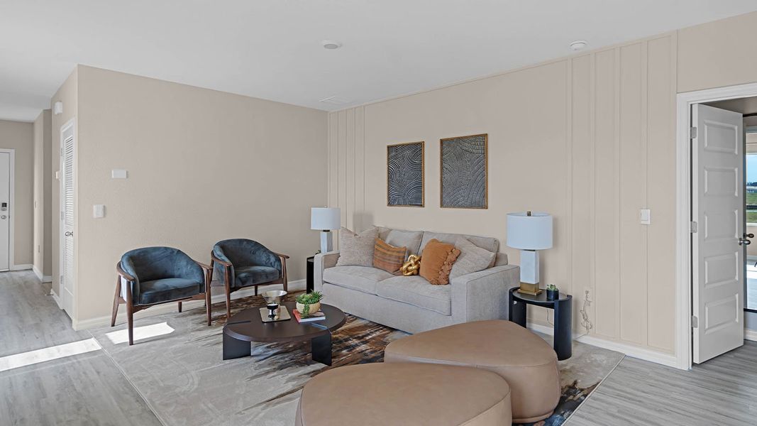 Furnished interior view inside a new home in Harmony at Lake Eloise, Winter Haven (Image 12).