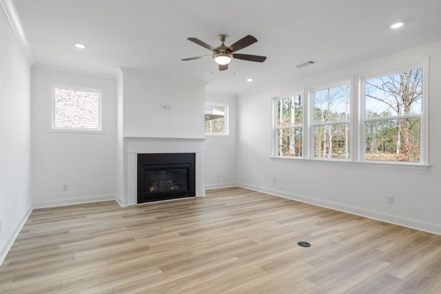 Representative unfurnished interior of a home built from the Ingram by Taylor Morrison in Falls Creek, Flowery Branch (Image 26).