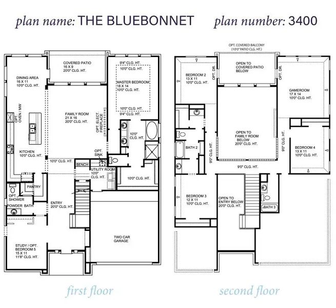 2D floor plan layout of this home in ARTAVIA 55' Lots, Conroe, TX (Image 5). 2D floor plan layout of this home in ARTAVIA 55' Lots, Conroe, TX (Image 5).