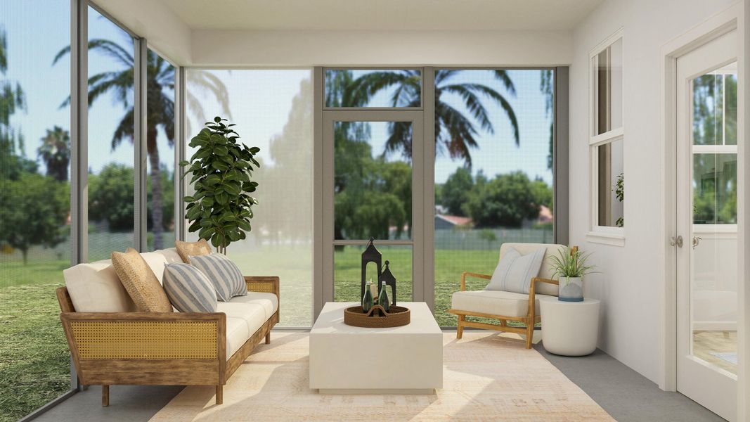 Furnished interior view inside a new home in Horizons at Carnes Crossroads | 55+: Legends Collection, Summerville (Image 15).