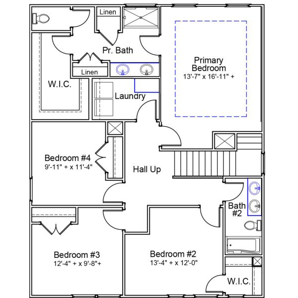 2D floor plan layout of this home in Braxton Place, Moore, SC (Image 3).