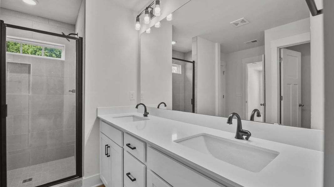 Representative furnished interior of a home built from the Jasmine by DRB Homes in Pleasant Falls, Moore (Image 12).