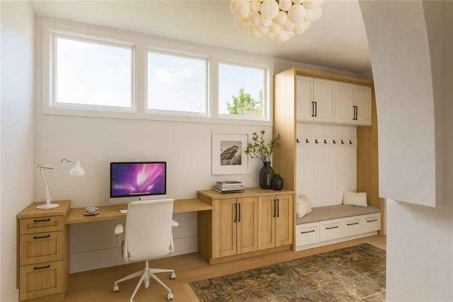 Furnished interior view inside a new home in Echo at Crabapple, Milton (Image 11).