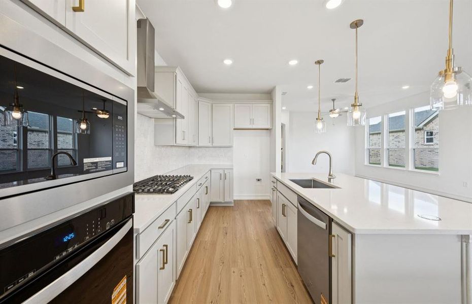 Recessed lighting in kitchen