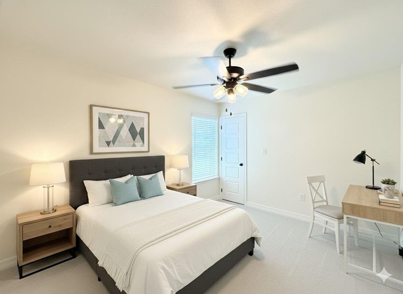 Virtually staged minor bedroom