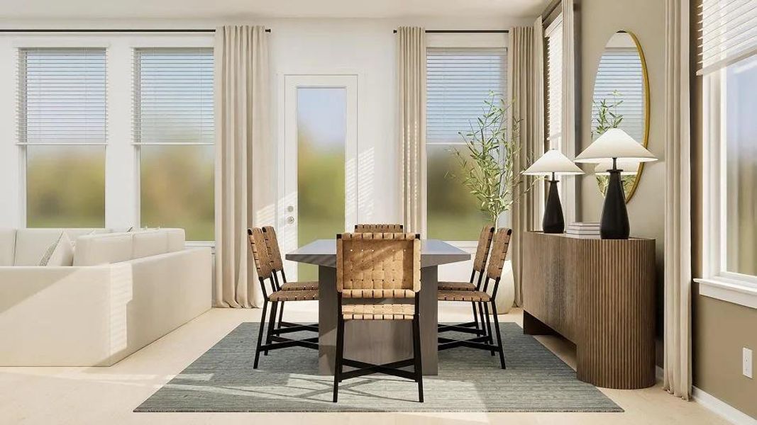 Furnished interior view inside a new home in , Hutto (Image 11).