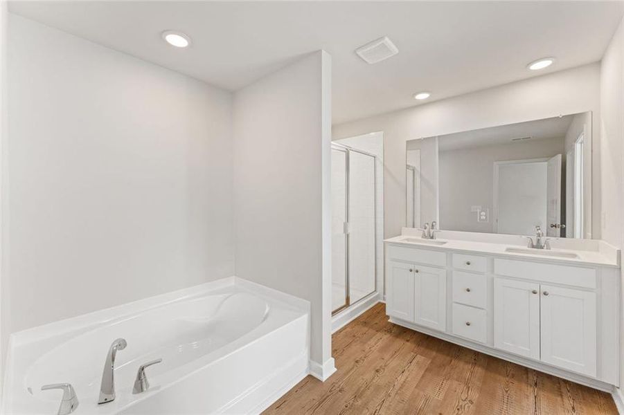 Furnished interior view inside a new home in Sherwood Square, Flowery Branch (Image 12).