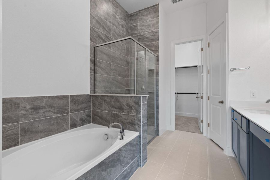 Garden Tub & walk-in shower in Primary Bath