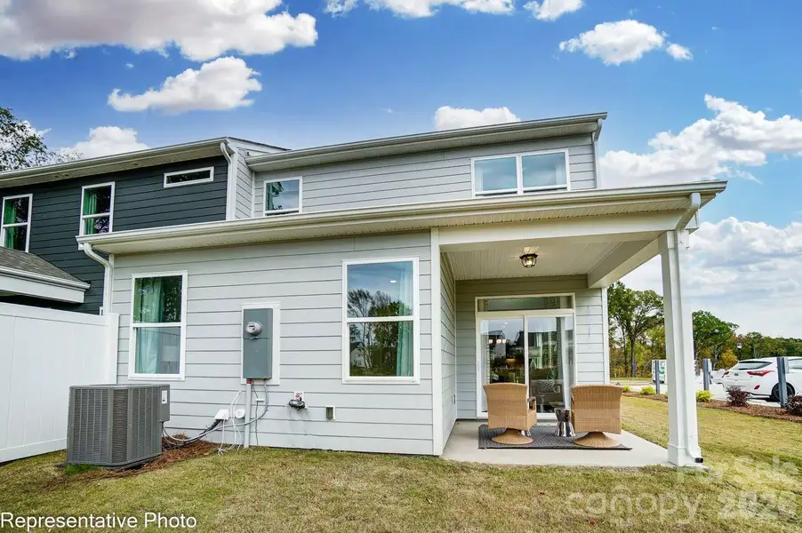 Exterior details and patio area of a home in Harrisburg Village, Harrisburg (Image 3).