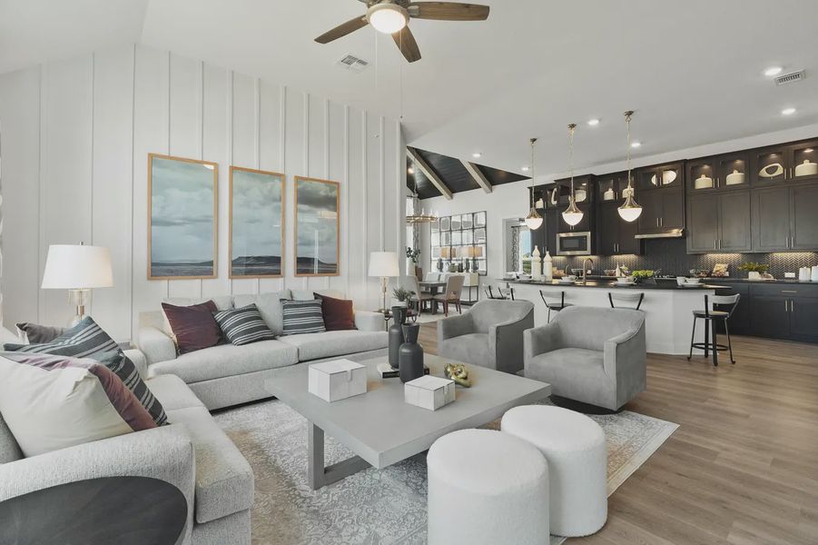 Representative furnished interior of a home built from the Colby by Chesmar Homes in Highland Village, Georgetown (Image 4).