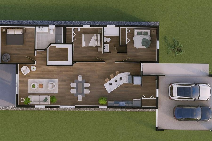 2D floor plan layout of this home in , Deland, FL (Image 5).