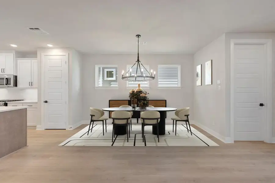 Furnished interior view inside a new home in Painted Tree Woodland West – Cottages, McKinney (Image 4).