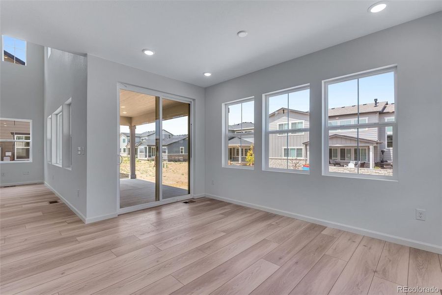 Spacious, unfurnished interior of a new home in Prelude at The Aurora Highlands, Aurora (Image 27). Spacious, unfurnished interior of a new home in Prelude at The Aurora Highlands, Aurora (Image 27).