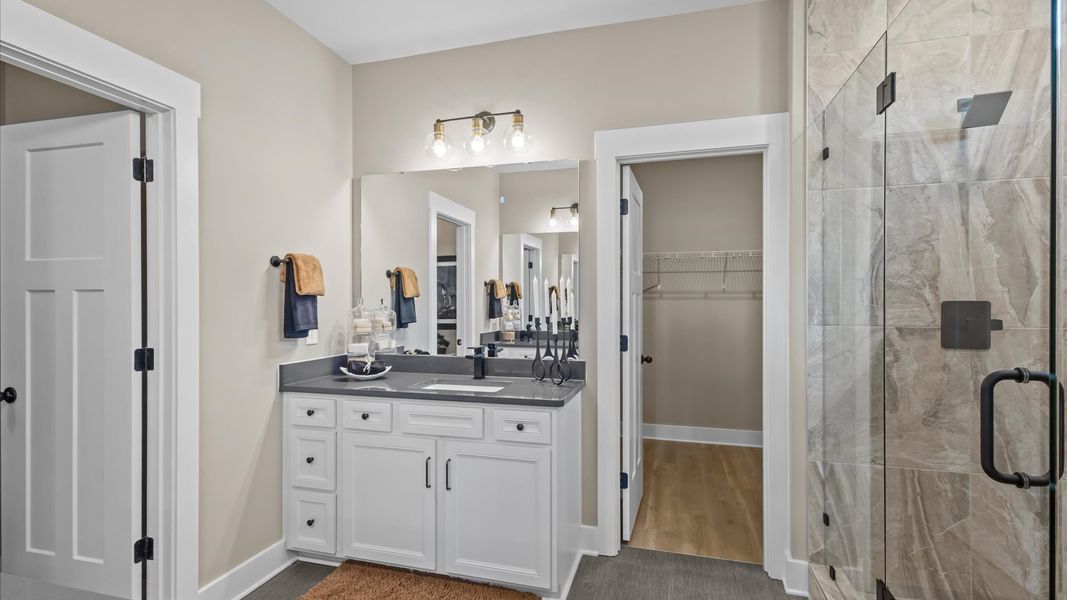 Representative furnished interior of a home built from the Kendrick by DRB Homes in Wells Crossing, Seneca (Image 12).