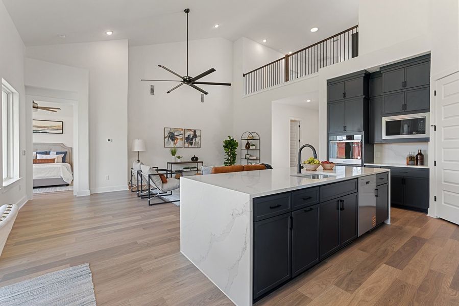 Furnished interior view inside a new home in Sauls Ranch, Round Rock (Image 7).