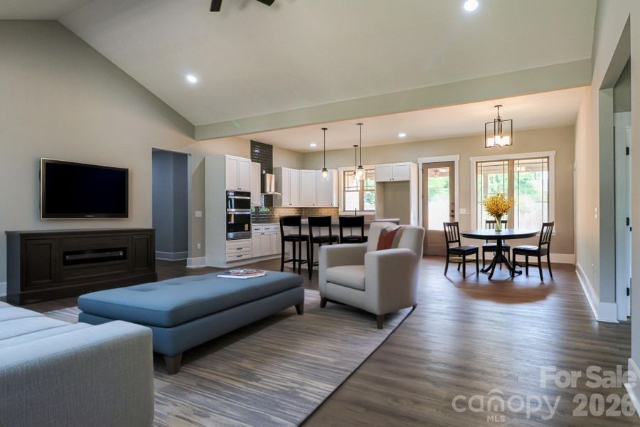 Virtually staged Living room