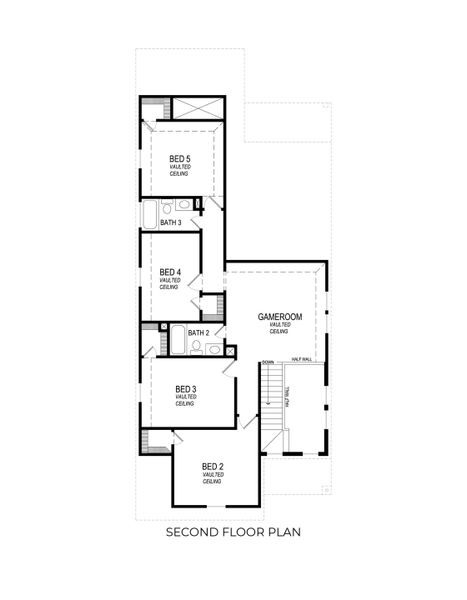 2D floor plan layout for the Harrison F by First Texas Homes in Westside Preserve, Midlothian, TX (Image 7).