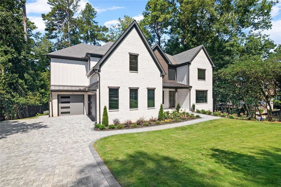 Front exterior of a new home in , Atlanta, GA, highlighting curb appeal (Image 31). Front exterior of a new home in , Atlanta, GA, highlighting curb appeal (Image 31).