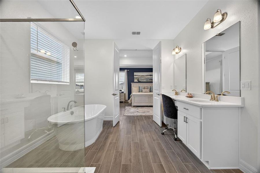 Furnished interior view inside a new home in Heritage Station, Punta Gorda (Image 28).
