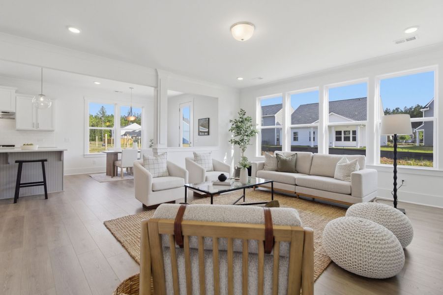 Furnished interior view inside a new home in Homecoming, Ravenel (Image 9).
