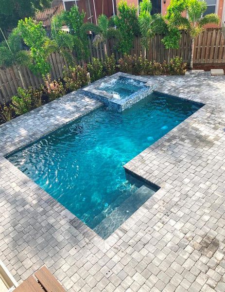 Heated salt pool and spa