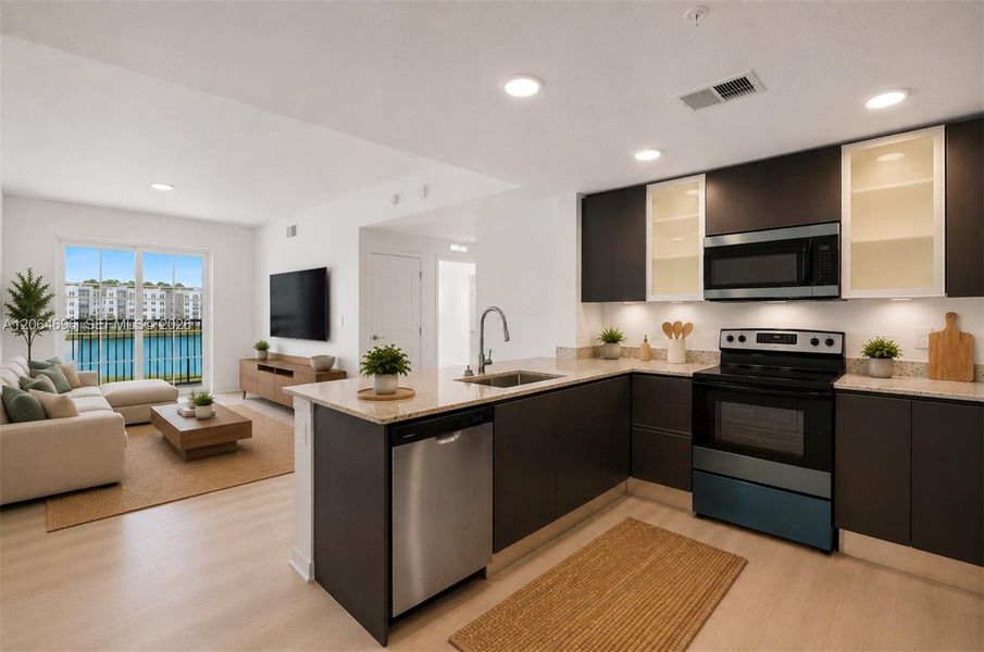 Furnished interior view inside a new home in , Orlando (Image 8).