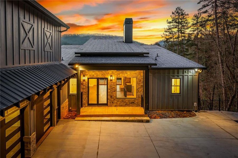 Exterior details and patio area of a home in , Blue Ridge (Image 31).