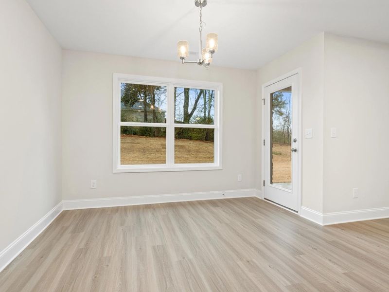 Representative unfurnished interior of a home built from the The Asheville D by Davidson Homes LLC in Bailey Park, Fayetteville (Image 10). Representative unfurnished interior of a home built from the The Asheville D by Davidson Homes LLC in Bailey Park, Fayetteville (Image 10).