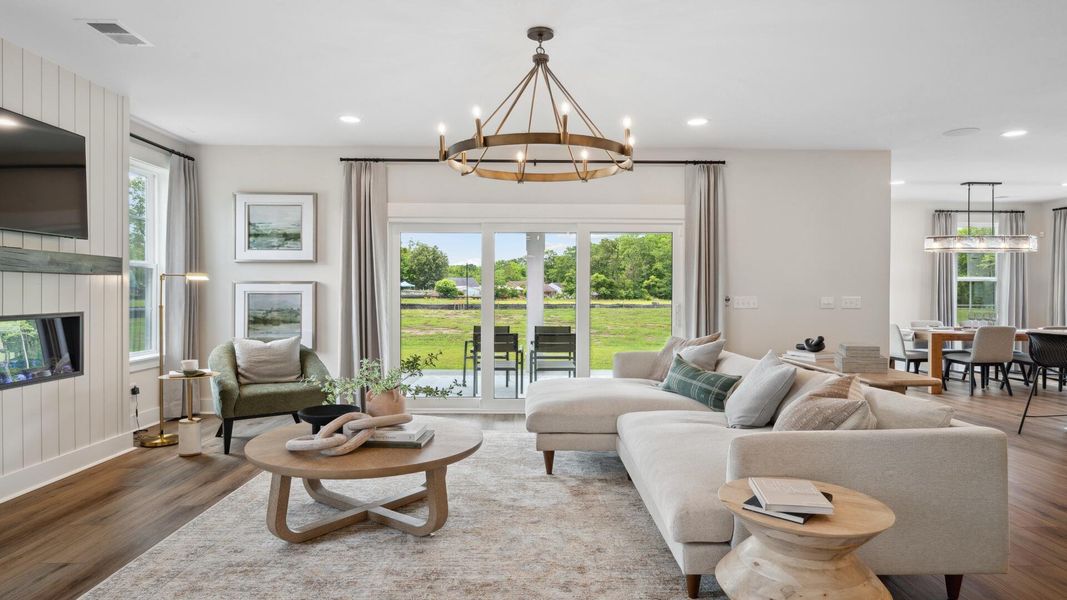 Furnished interior view inside a new home in Creekside at Andrews, Summerville (Image 8).