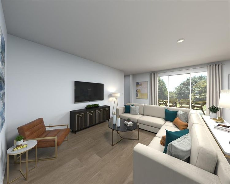 Furnished interior view inside a new home in Oakfield Trails - Signature Series, Parrish (Image 3). Furnished interior view inside a new home in Oakfield Trails - Signature Series, Parrish (Image 3).