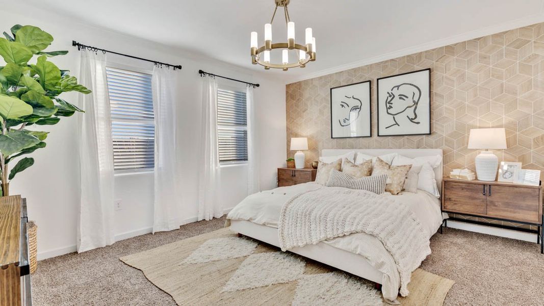 Furnished interior view inside a new home in Desert Moon Estates, Buckeye (Image 16).