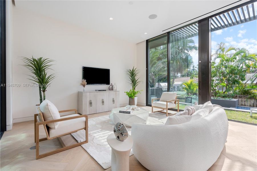 Furnished interior view inside a new home in , Miami Beach (Image 24).