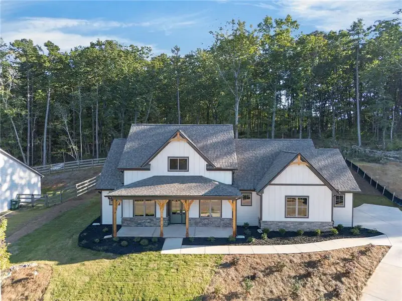 Front exterior of a new home in , Dawsonville, GA, highlighting curb appeal (Image 22).