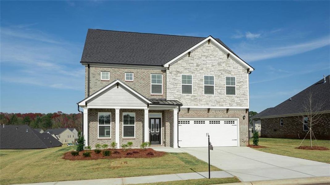 Front exterior of a new home in Westland, Bogart, GA, highlighting curb appeal (Image 18).